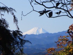 神社からの富士山