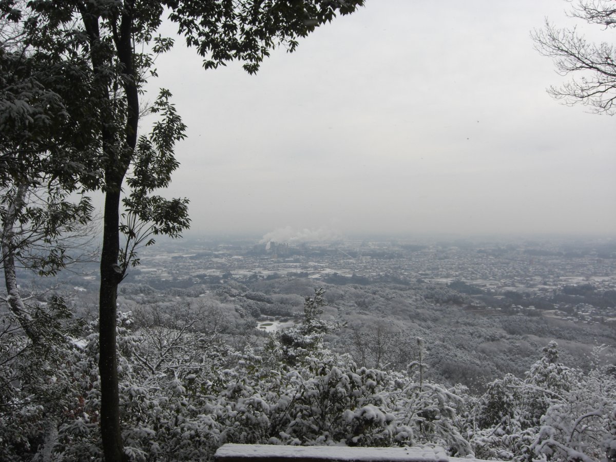 日和田山頂上からの雪景色